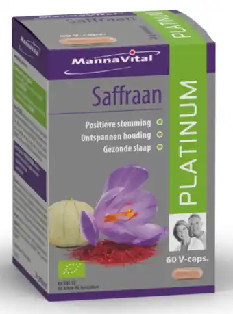 De Online Drogist Mannavital Saffraan Platinum aanbieding