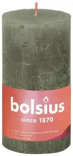 De Online Drogist Bolsius Stompkaars Olive 130/68 aanbieding