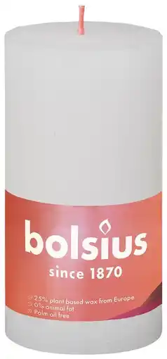 De Online Drogist Bolsius Stompkaars Cloudy White 130/68 aanbieding