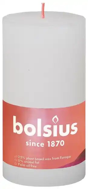 De Online Drogist Bolsius Stompkaars Cloudy White 130/68 aanbieding