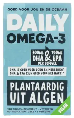 De Online Drogist Daily Omega-3 DHA & EPA Vegan Capsules aanbieding