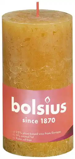 De Online Drogist Bolsius Stompkaars Yellow 130/68 aanbieding