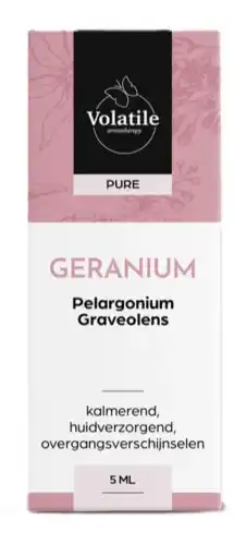 De Online Drogist Volatile Geranium Marokko (Geranium Pelargoniumgraveolens) 5ml aanbieding