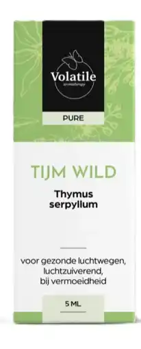 De Online Drogist Volatile Tijm Wild (Thymus Serpyllum) 5ml aanbieding