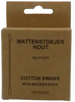 De Online Drogist Wattenstaafjes Hout In Doosje aanbieding
