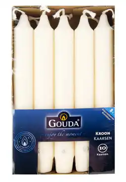 De Online Drogist Gouda Kroonkaarsen Ivoor 200/24 aanbieding