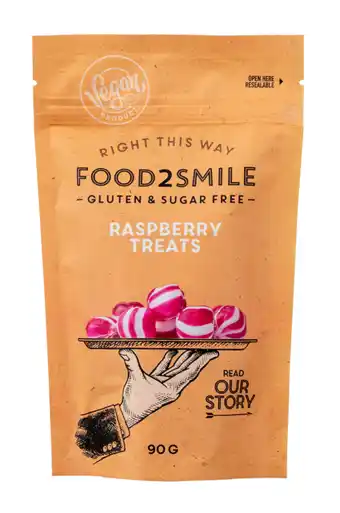 De Online Drogist Food2Smile Raspberry Treats aanbieding