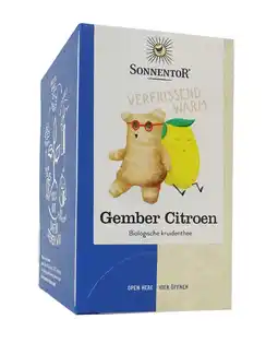 De Online Drogist Sonnentor Gember Citroen Kruidentheezakjes aanbieding