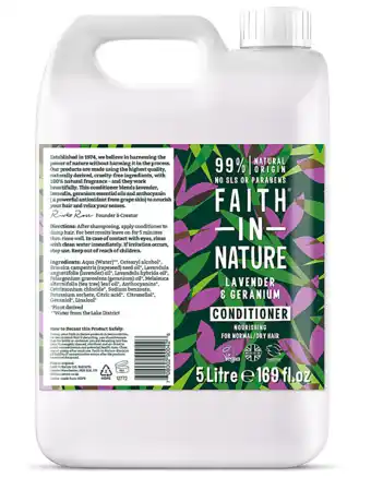 De Online Drogist Faith in Nature Lavender & Geranium Conditioner Navulverpakking aanbieding