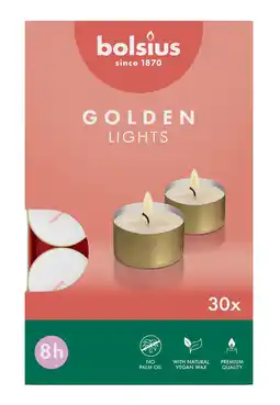 De Online Drogist Bolsius Theelicht Golden Lights Wit 8 Uur aanbieding