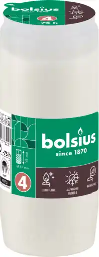 De Online Drogist Bolsius Herdenkingslicht Nr.4 Wit aanbieding