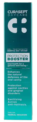 De Online Drogist Curasept Daycare Protection Booster Gel Toothpaste - Herbal Invasion aanbieding