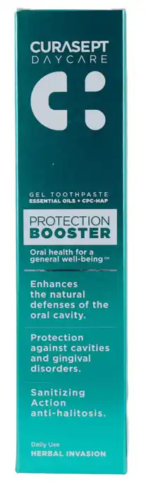 De Online Drogist Curasept Daycare Protection Booster Gel Toothpaste - Herbal Invasion aanbieding