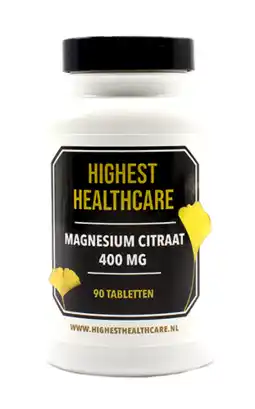 De Online Drogist Highest Healthcare Magnesium Citraat 400mg Tabletten aanbieding