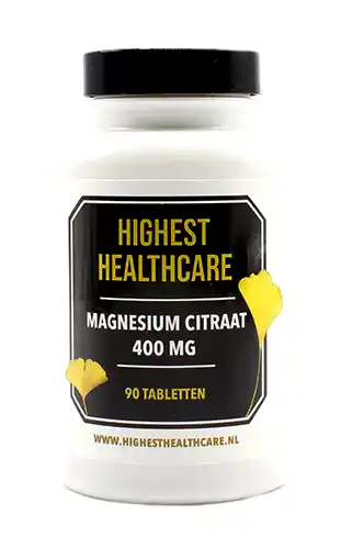De Online Drogist Highest Healthcare Magnesium Citraat 400mg Tabletten aanbieding