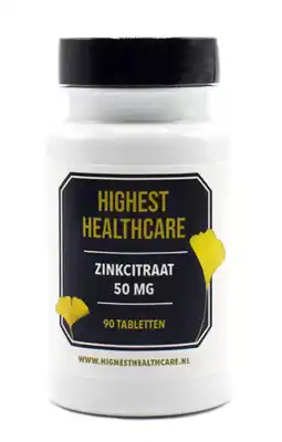 De Online Drogist Highest Healthcare Zinkcitraat 50mg Tabletten aanbieding