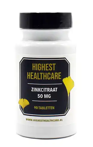 De Online Drogist Highest Healthcare Zinkcitraat 50mg Tabletten aanbieding