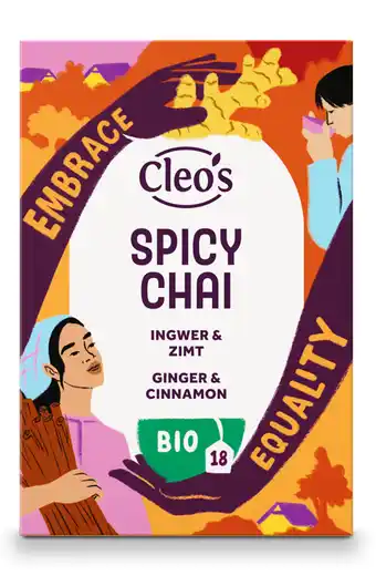 De Online Drogist Cleo's Spicy Chai Ginger & Cinnamon Bio aanbieding