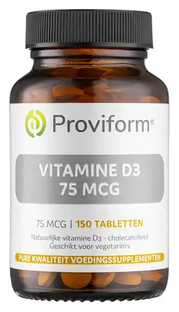 De Online Drogist Proviform Vitamine D3 75mcg Tabletten aanbieding