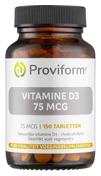 De Online Drogist Proviform Vitamine D3 75mcg Tabletten aanbieding