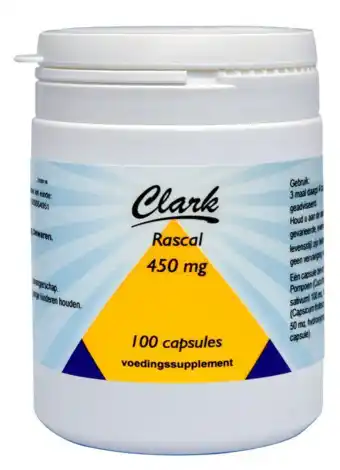 De Online Drogist Clark Rascal 450mg Capsules aanbieding