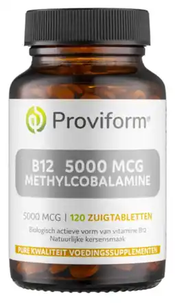 De Online Drogist Proviform B12 5000mcg Methylcobalamine Zuigtabletten aanbieding