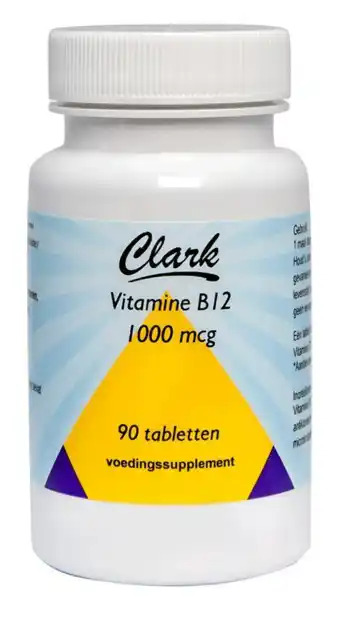 De Online Drogist Clark Vitamine B12 1000mg Tabletten aanbieding