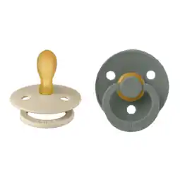 De Online Drogist BIBS Fopspeen 6-18 Maanden Symmetrical Vanilla/Pine aanbieding