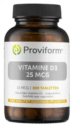 De Online Drogist Proviform Vitamine D3 25mcg Tabletten aanbieding