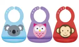De Online Drogist Nuby 3D Silicone Slabbetje met Dierendesigns aanbieding
