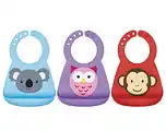De Online Drogist Nuby 3D Silicone Slabbetje met Dierendesigns aanbieding