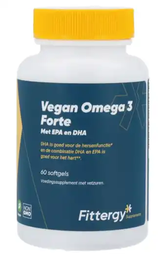 De Online Drogist Fittergy Vegan Omega3 Forte EPA en DHA Softgels aanbieding