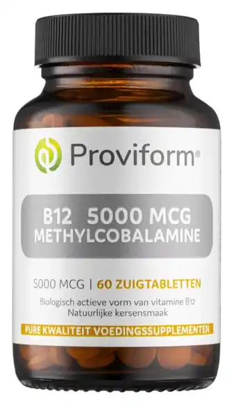 De Online Drogist Proviform B12 5000mcg Methylcobalamine Zuigtabletten aanbieding