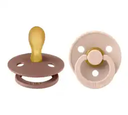 De Online Drogist BIBS Fopspeen 6-18 Maanden Symmetrical Blush/Woodchuck aanbieding