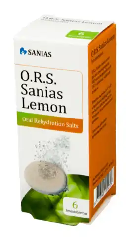 De Online Drogist Sanias O.R.S. Bruistablet Lemon aanbieding