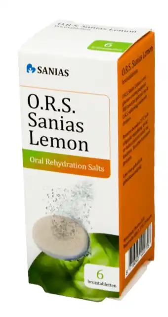 De Online Drogist Sanias O.R.S. Bruistablet Lemon aanbieding