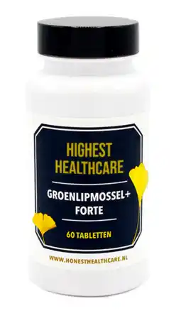 De Online Drogist Highest Healthcare Groenlipmossel + Forte Tabletten aanbieding