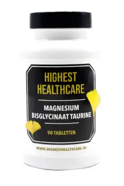 De Online Drogist Highest Healthcare Magnesium Bisglycinaat Taurine Tabletten aanbieding