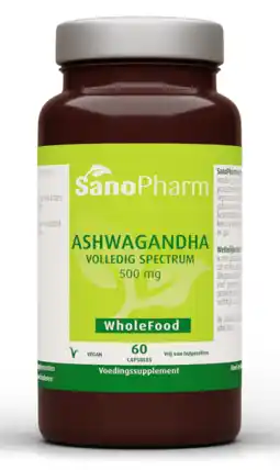 De Online Drogist Sanopharm Wholefood Ashwagandha Capsules aanbieding