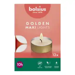 De Online Drogist Bolsius Theelicht Golden Maxi Lights aanbieding