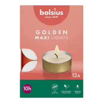 De Online Drogist Bolsius Theelicht Golden Maxi Lights aanbieding