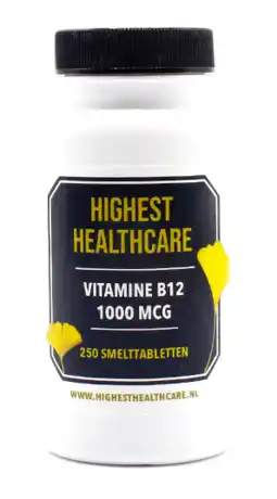 De Online Drogist Highest Healthcare Vitamine B12 1000mcg Smelttabletten aanbieding