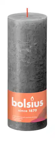 De Online Drogist Bolsius Rustiek Stompkaars Stormy Grey 190/68 aanbieding