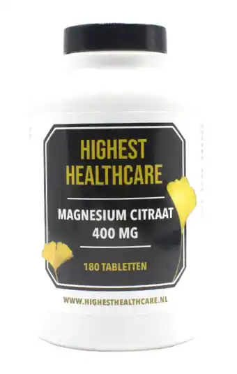 De Online Drogist Highest Healthcare Magnesium Citraat 400mg Tabletten aanbieding