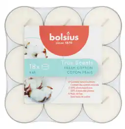 De Online Drogist Bolsius True Scents Fris Katoen Geurtheelichten aanbieding