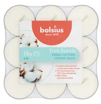De Online Drogist Bolsius True Scents Fris Katoen Geurtheelichten aanbieding
