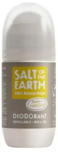 De Online Drogist Salt Of The Earth Amber + Sandalwood Deodorant Refillable Roll-On aanbieding
