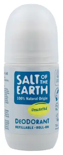 De Online Drogist Salt Of The Earth Unscented Deodorant Refillable Roll-On aanbieding