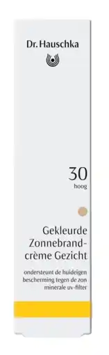 De Online Drogist Dr. Hauschka Gekleurde Zonnebrandcrème Gezicht Olive Beige SPF30 aanbieding