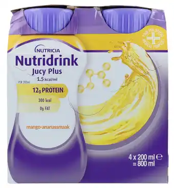 De Online Drogist Nutridrink Jucy Plus Mango-Ananas aanbieding